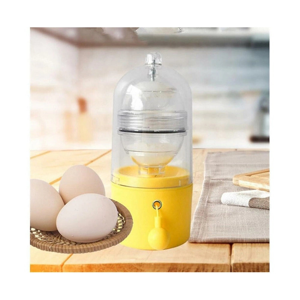 Trade Shop - Scuotitore Agitatore Frullino Per Uova In Plastica Scuotiuova Manuale Q-t191 -