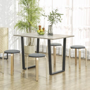 Set di 4 sgabelli impilabili grigi in legno