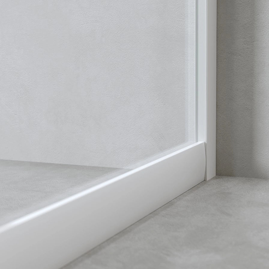 Cabina Doccia 3 Lati 80x80x80 Cm Scorrevole Profili Bianco Opaco 6mm| Neat