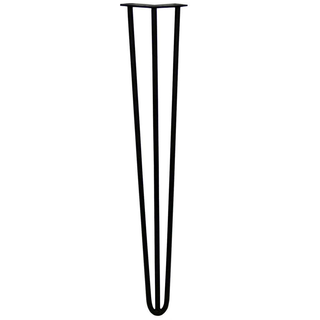 4 Gambe per Tavolo a Forcina SkiSki Legs 71cm Acciaio Nero 3 Rebbi 12mm
