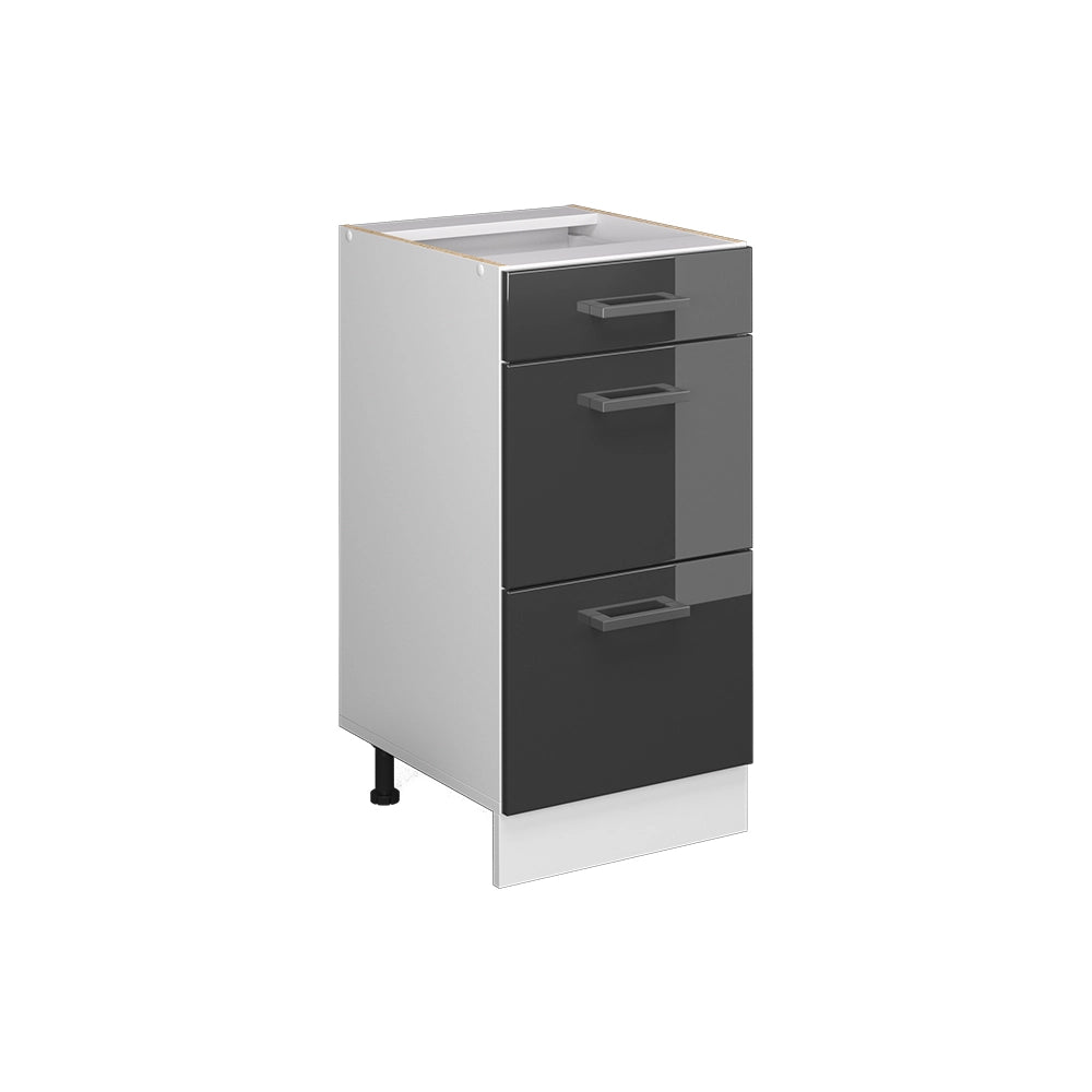 Vicco Frontale cucina Antracite lucido 39.6 x 70.4 cm frontale del mobile per mobile base con cassetti