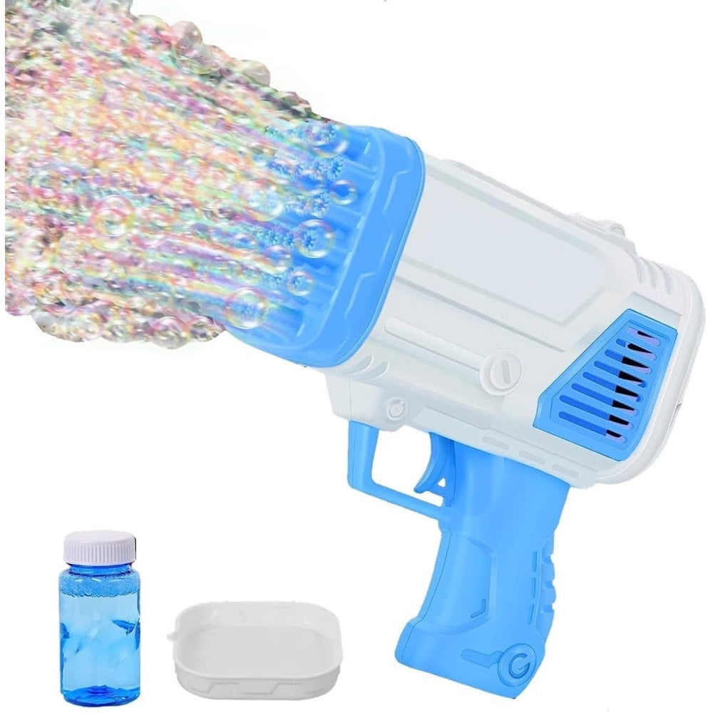 Trade Shop - Pistola Sparabolle Di Sapone A 36 Fori Da 50ml A Pile Gioco Per Bambini 2 Colori 807632 -