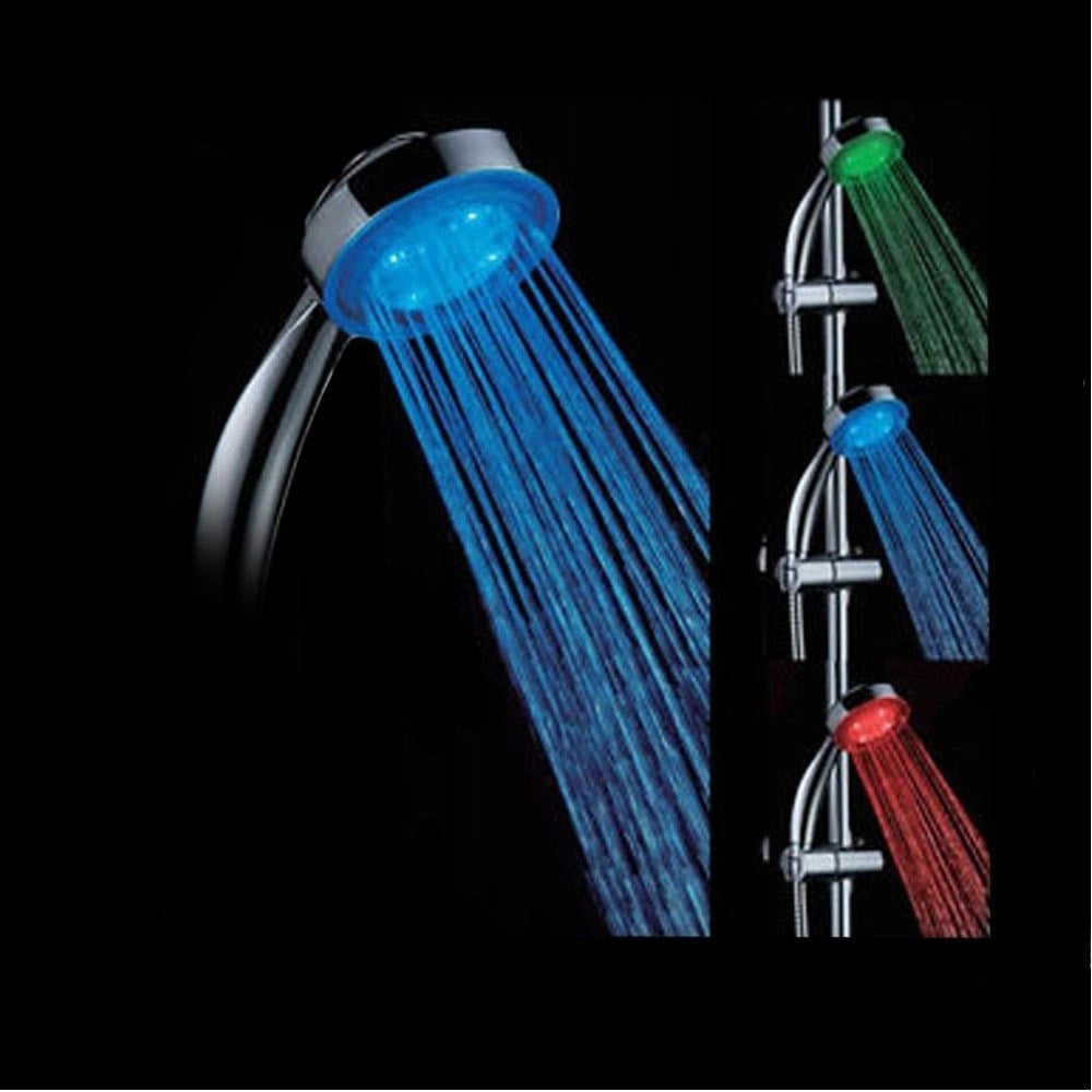 Trade Shop - Saliscendi Asta Con Soffione Doccia Monofunzione A Led Cromo Risparmio 40% -