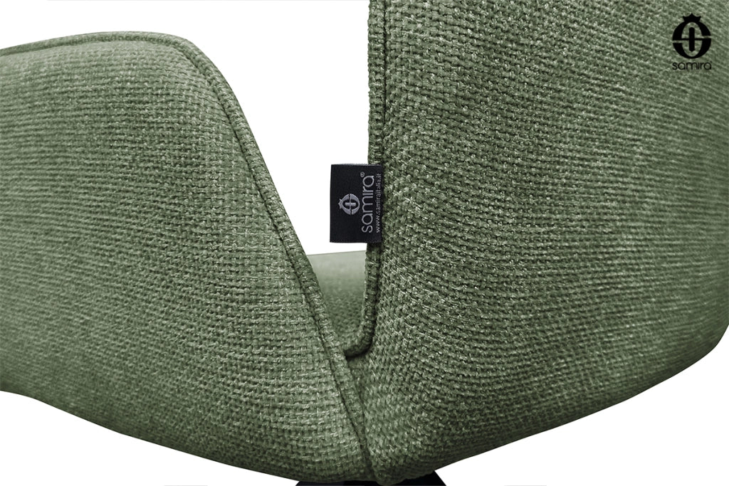 Sedia ufficio in tessuto, poltrona girevole verde oliva – Oslo