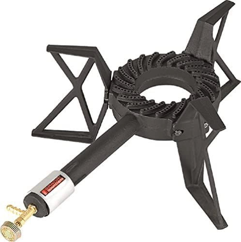 Sandrigarden 7920010 Fornellone Tutto Ghisa 3 Rubinetti 8 kW consumo 582 g-h G30 consumo 571 g-h G31 colore Nero