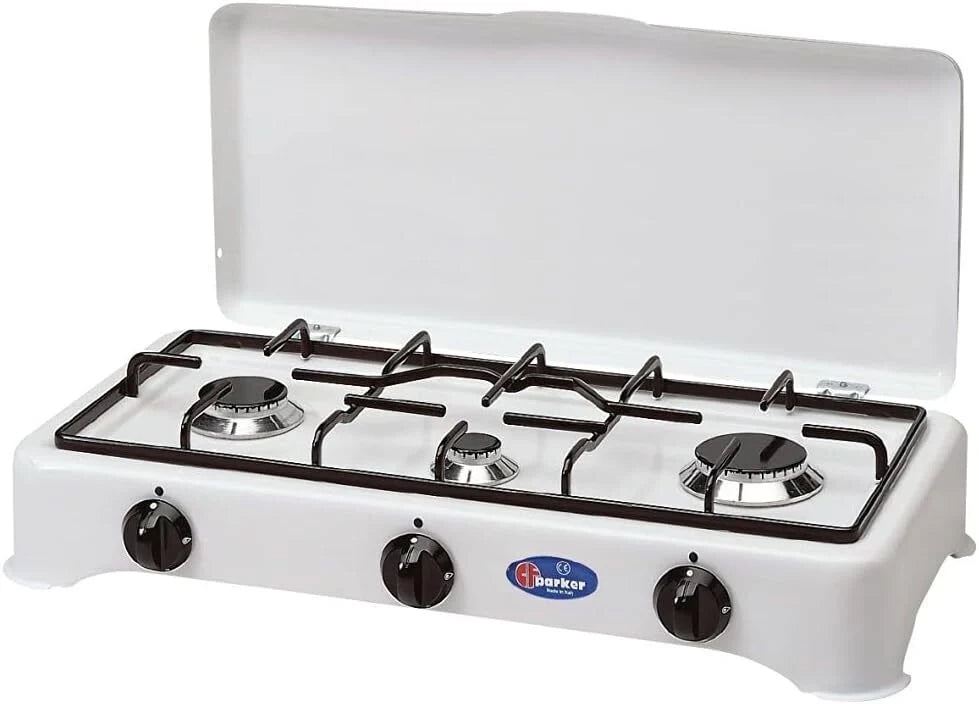 Parker fornello a gas metano 3 fuochi da appoggio Bianco modello 5327m gp