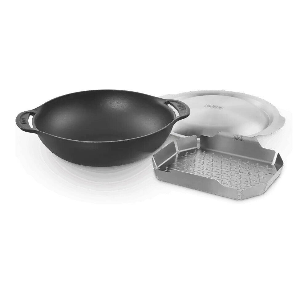 Weber Wok Cottura a Vapore Barbecue Gourmet BBQ System Stir Fry Accessori 8856