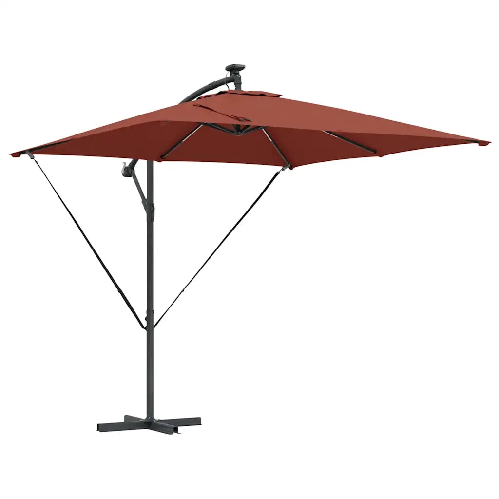 vidaXL Ombrello a bilanciere a forma di banana Terracotta