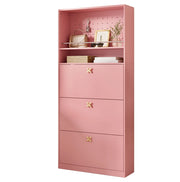 Scarpiera 80 x 24 x 178,5 cm in pannelli truciolari rosa per ingresso