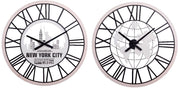 Orologio da Parete in Legno MDF e Metallo 70 cm 2 Modelli