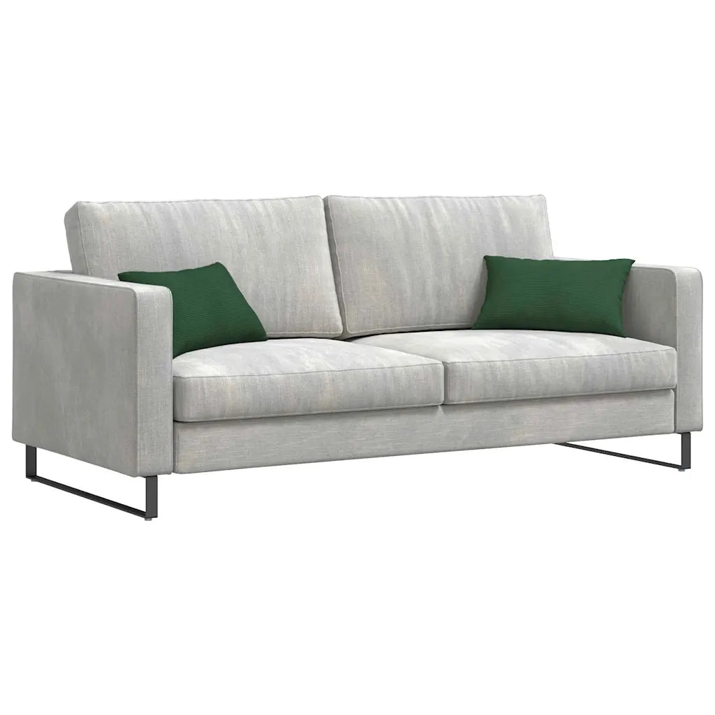 Cuscini da Divano 2 pz | Cuscini per sedie Verde Scuro 50 x 30 cm Tessuto in Cords