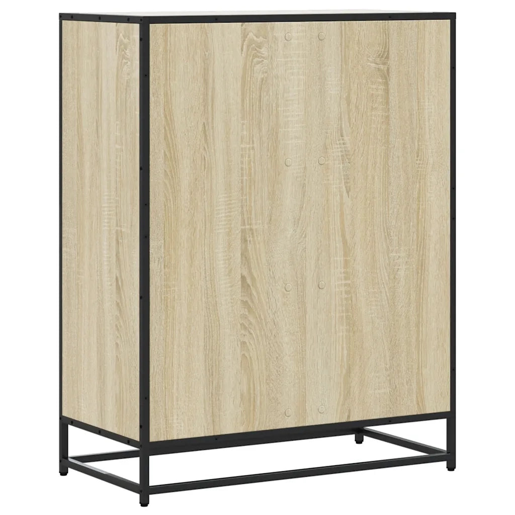 Scarpiera-Scaffale per scarpe Rovere Sonoma 75x38x97,5 cm Legno Multistrato Metallo 986605