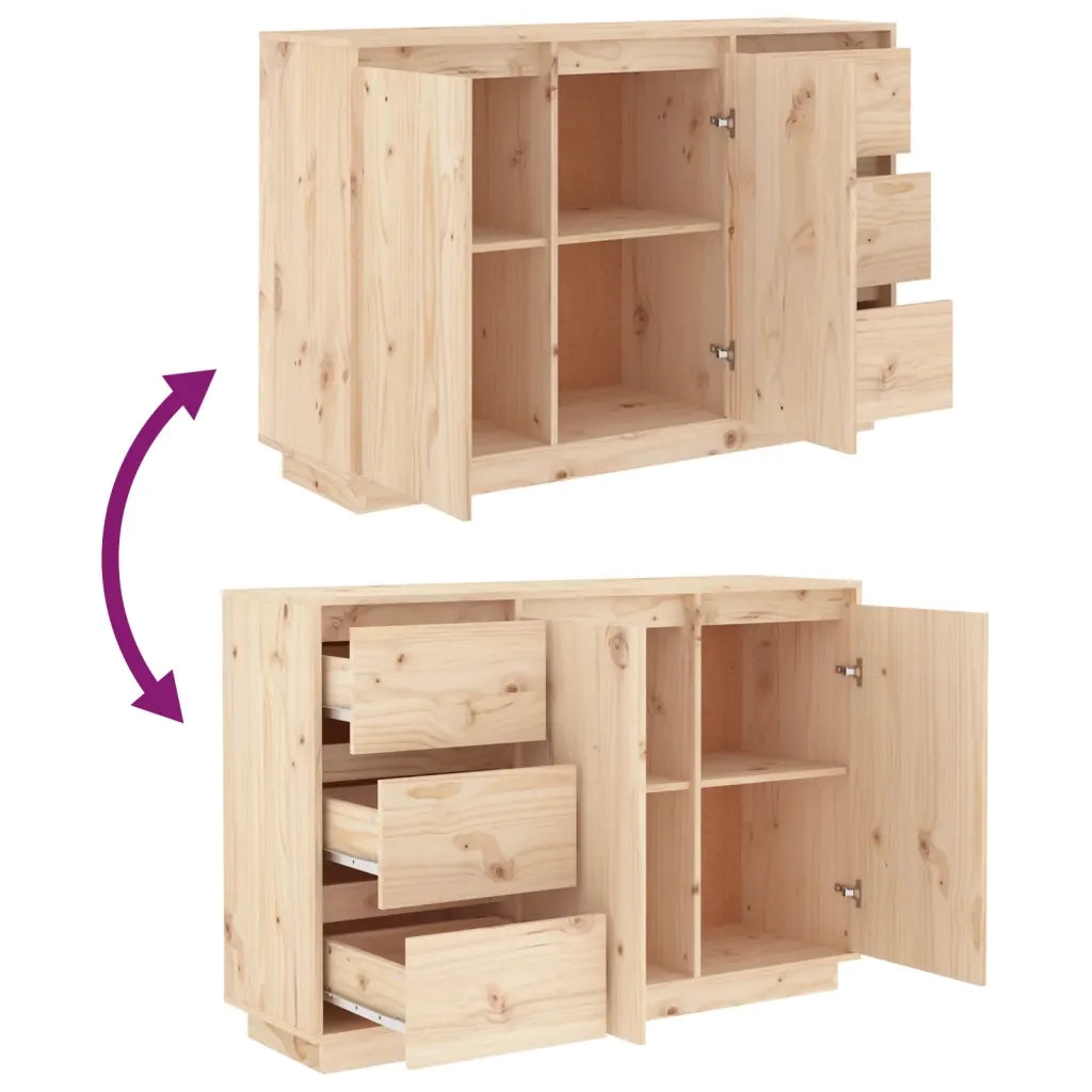 Credenza-Buffet-Armadio da cucina 111x34x75 cm in Legno Massello di Pino