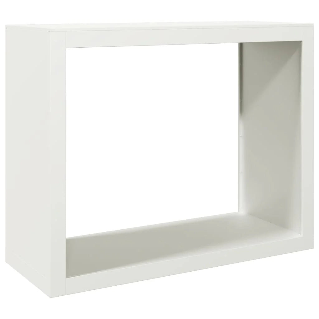 Portalegna 100 x 40 x 80 cm acciaio bianco 02_0043699