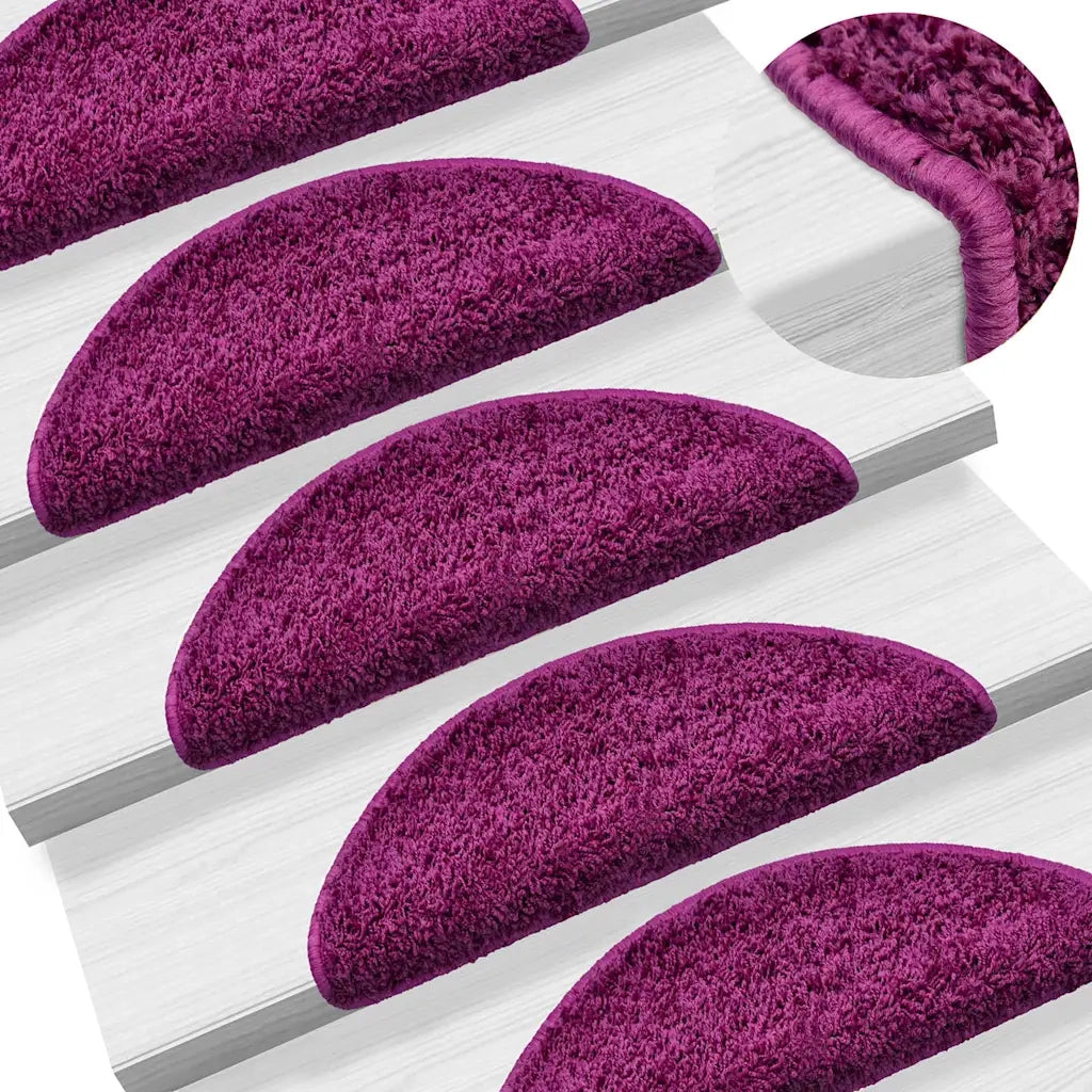 Tappetini per scale 20 pz 56x17x3 cm Viola Semicircolari 3365842