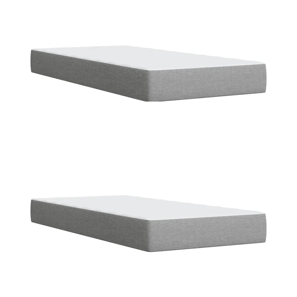 Giroletto a Molle con Materasso Grigio Chiaro 200x200cm Tessuto 3291401