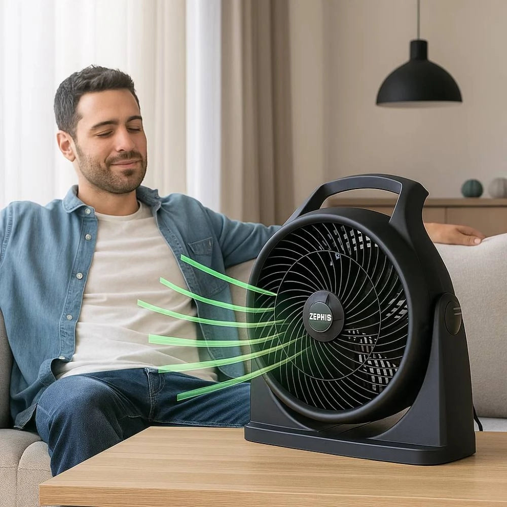 Termo-ventilatore elettrico zephir zbh20cm 2000w 2 in 1 aria calda e fredda