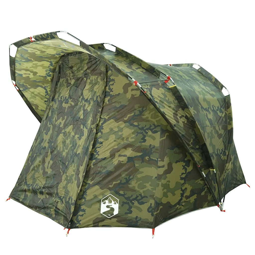 vidaXL Tenda da Pesca per 4 Persone Mimetica Impermeabile