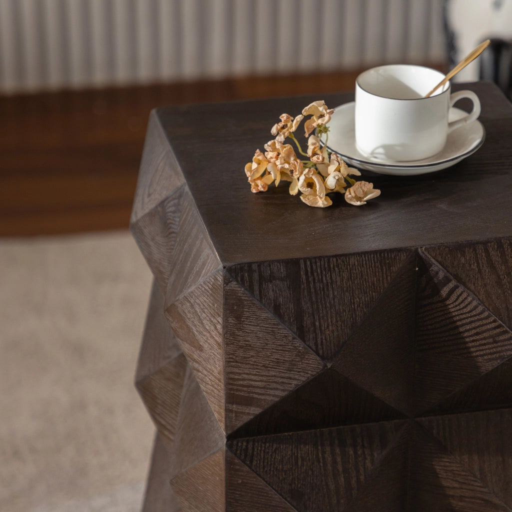 TAVOLINO RETRÒ H 60 cm Legno massello e MDF Marrone senza montaggio