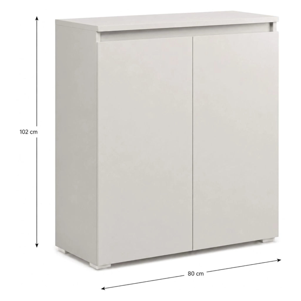 Mobile Portascarpe Astrina, Scarpiera 3 Ripiani Made in Italy, 80x37x102h cm Grigio Chiaro