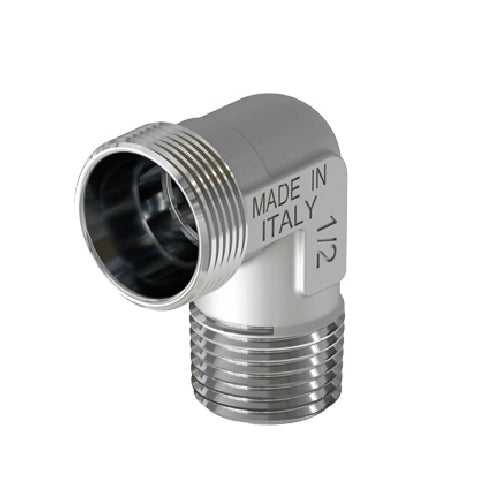 RACCORDO CURVO MASCHIO CROMATO- 3/4 - 24X19 fil (D.16)- TIEMM- pezzi 1