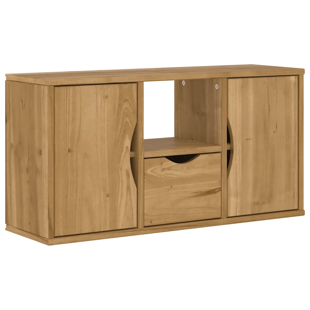 Mobile TV 5 pz-Mobile per TV-Credenza TV con Contenitore ODDA in Legno Massello di Pino 687603