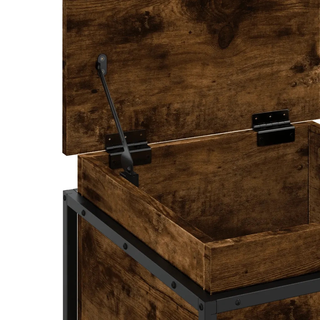 Contenitore con Coperchio Rovere Fumo 40x40x51,5cm Truciolato 848791