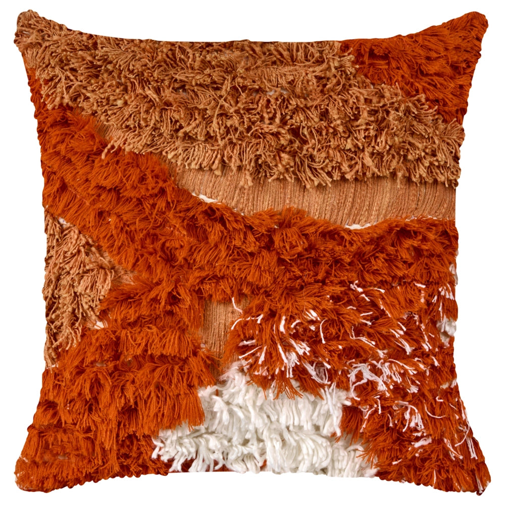 Set di 2 cuscini trapuntati in tessuto arancione 45 x 45 cm cuscini decorativi