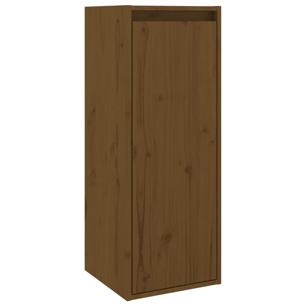 Pensili 2 pz Marrone Ambra 30x30x80cm in Legno Massello di Pino 813502