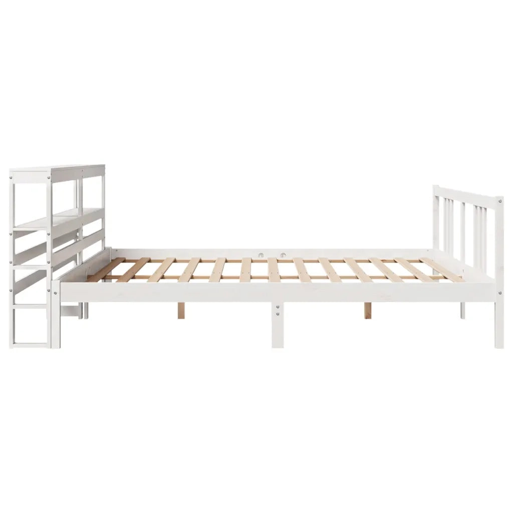 Giroletto con Testiera senza Materasso Bianco 200x200 cm