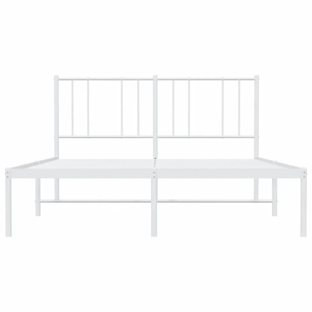Giroletto con Testiera-Struttura Letto con testiera Metallo Bianco 120x190 cm 278749