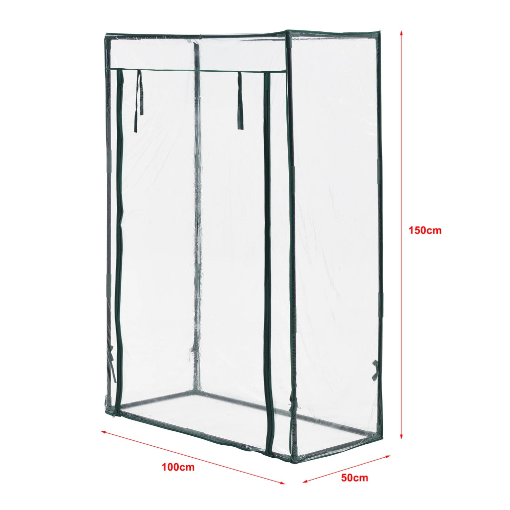 Serra da Giardino Terzigno per Coltivazione Piante Copertura in PVC Trasparente 150x100x50 cm [en.casa]