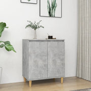 Credenza e Gambe in Legno Grigio Cemento 60x35x70cm Truciolato