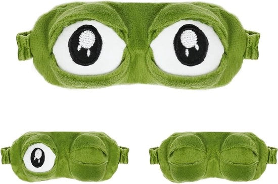 Maschera per gli occhi per bambini adulti con testa di rana 3D - Copertura per gli occhi morbida - Nuova invenzione divertente per bambini adulti - Regalo per bambini adulti - Utilizzo durante il sonno e i viaggi
