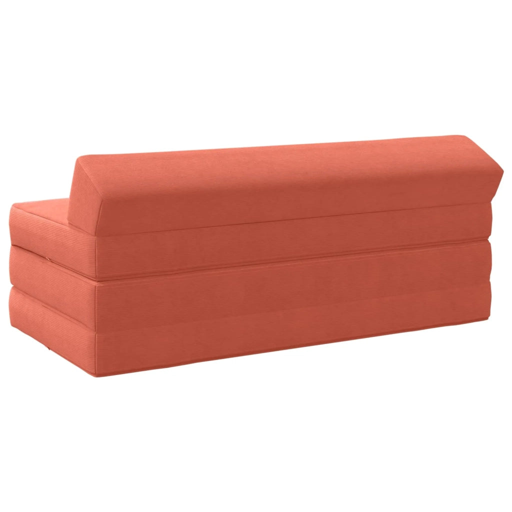 Divano letto | Sof¨¤ letto | Letto singolo Pieghevole Rosso Arancio 120 x 60 x 49 cm Tessuto