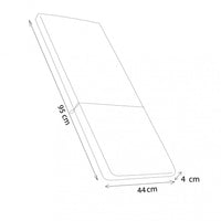 Cuscino Real Medio 90x40x4 cm in Poliestere Grigio