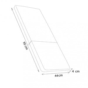 Cuscino Real Medio 90x40x4 cm in Poliestere Grigio