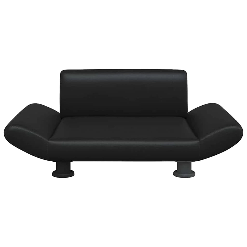 Cuccia per cani comoda cesta da divano 70 x 45 x 28 cm similpelle nera 02_0042810