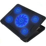 Trade Shop - Base Supporto Raffreddamento Per Notebook Pc Portatile 5 Ventole Usb Sy-c5 -