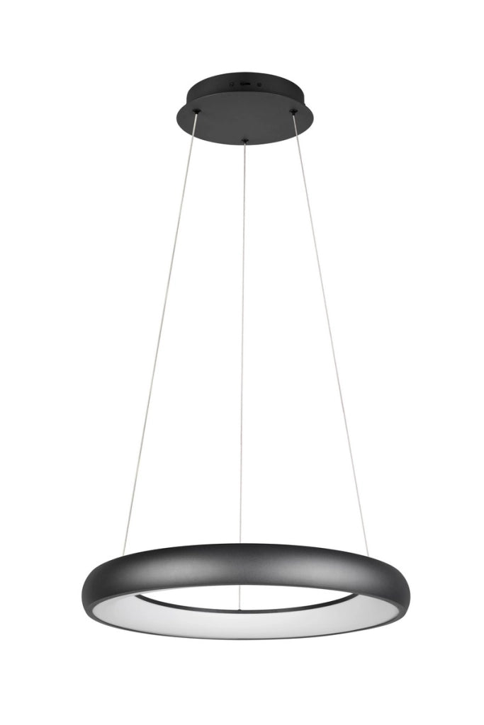 Lampadario moderno nero Ring Ø62 LED 38W Cardona Trio