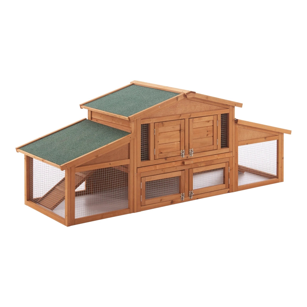 Conigliera a due livelli 72 x 180 x 62 cm abete naturale 03_0006810