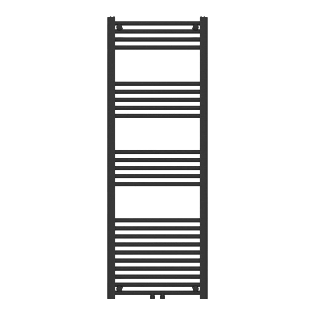 Radiatore scaldasalviette per il riscaldamento del bagno 140 x 50 cm acciaio nero 03_0010422