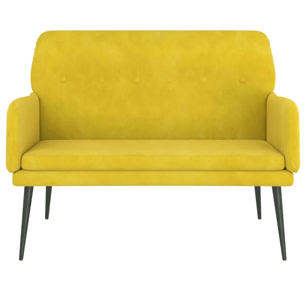 Panca/panca 108 x 79 x 79 cm velluto giallo 02_0010696