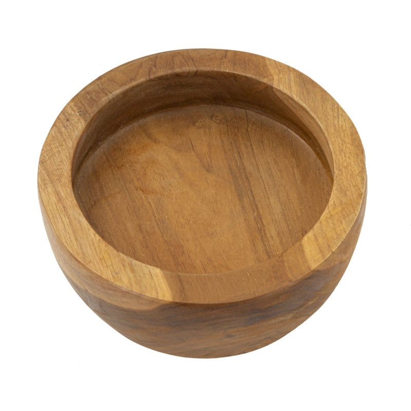Set Tasche Erusi Simple In Teak Ric.cm ø15x9,5 (pezzi Unici-non Ripiani In Serie)