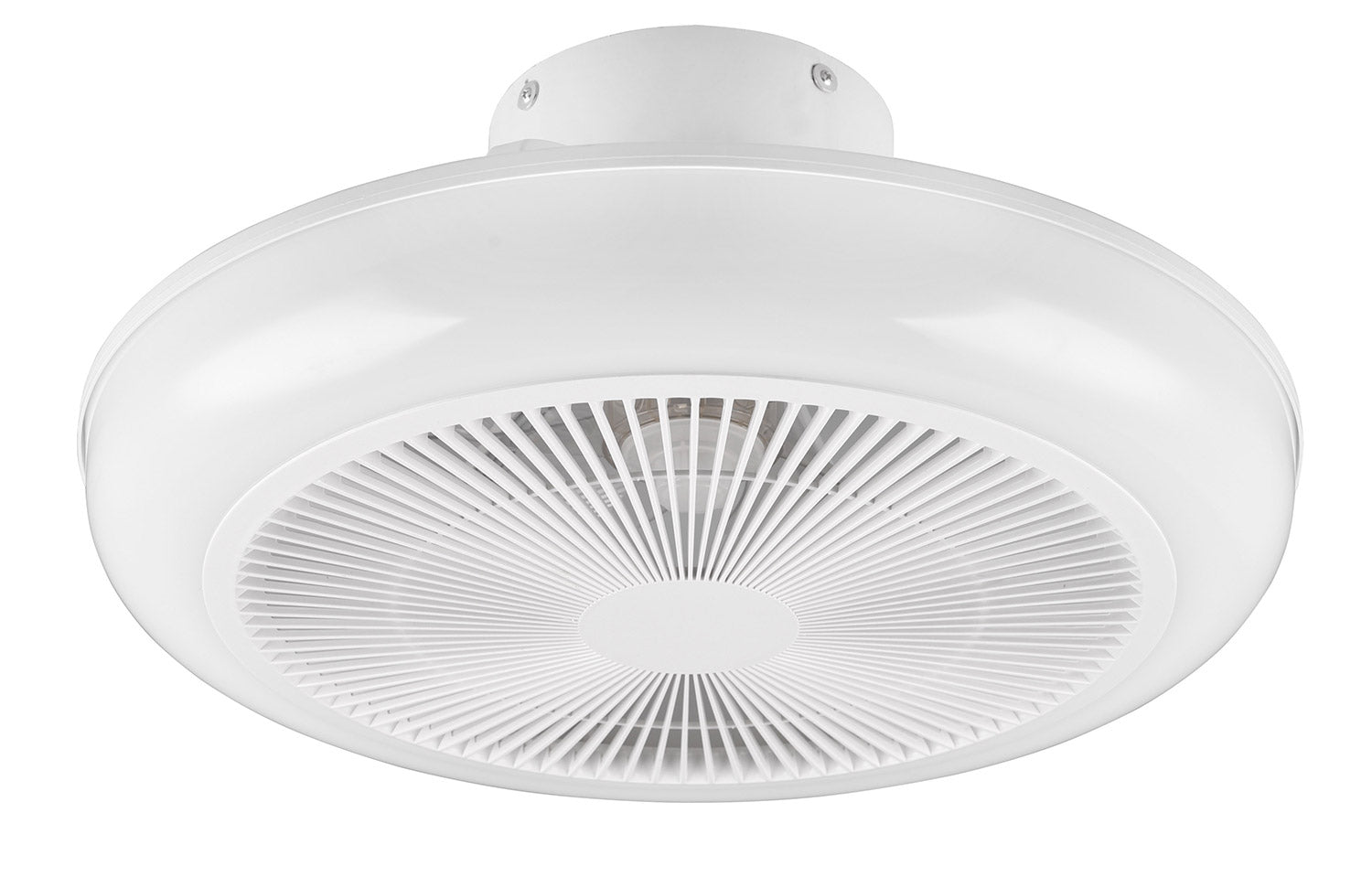 Plafoniera con Ventilatore da Interno a LED Ø46 cm Plastica Bianca
