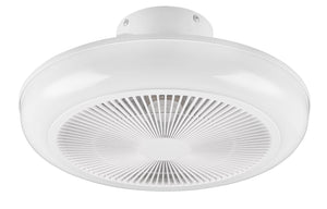 Plafoniera con Ventilatore da Interno a LED Ø46 cm Plastica Bianca