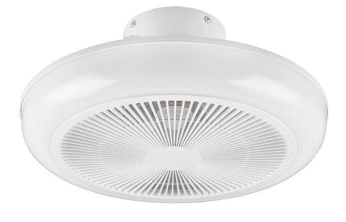 Plafoniera con Ventilatore da Interno a LED Ø46 cm Plastica Bianca