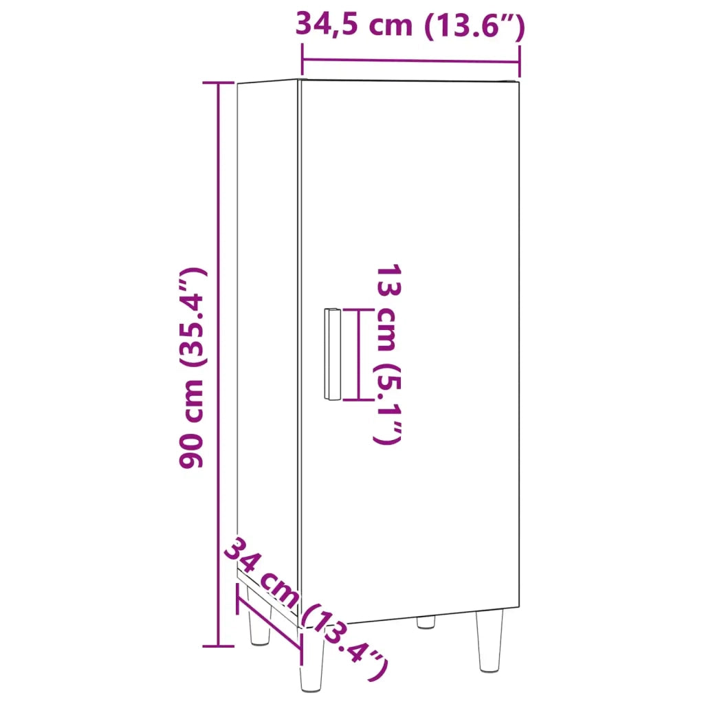 Credenza Legno vecchio 34,5 x 34 x 90 cm Legno multistrato 8000984