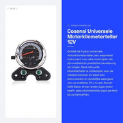 Contachilometro Universale - 12V - Dimensioni 95 x 105 mm - Adatto per la maggior parte delle Motociclette - Con Illuminazione degli Strumenti - Peso 730g - Contachilometro per Motociclette