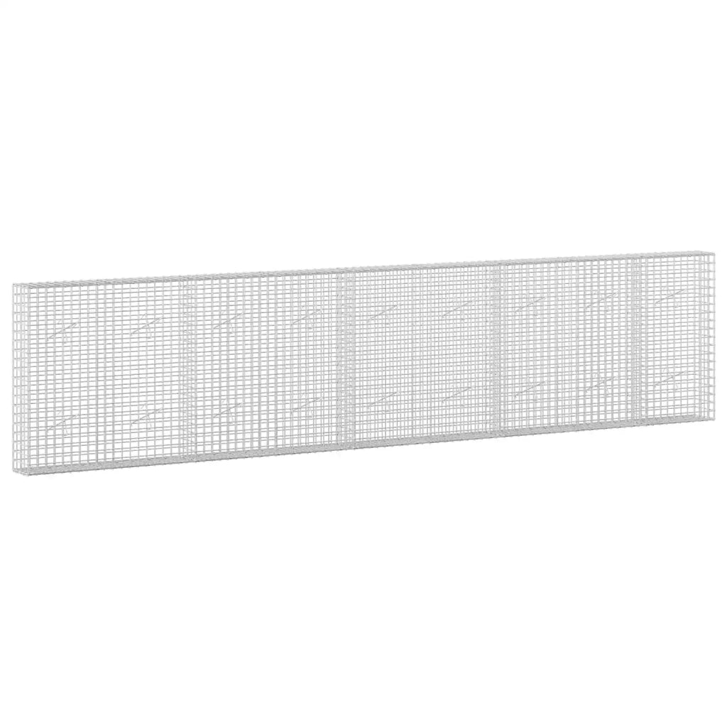 Gabione con filo da 5 mm e rete da 5x5 cm 450x20x100 cm 3464067